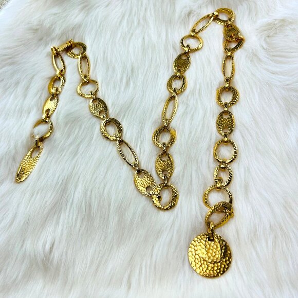 St. John Adjustable Women's CHAIN BELT Gold Tone - Picture 1 of 14